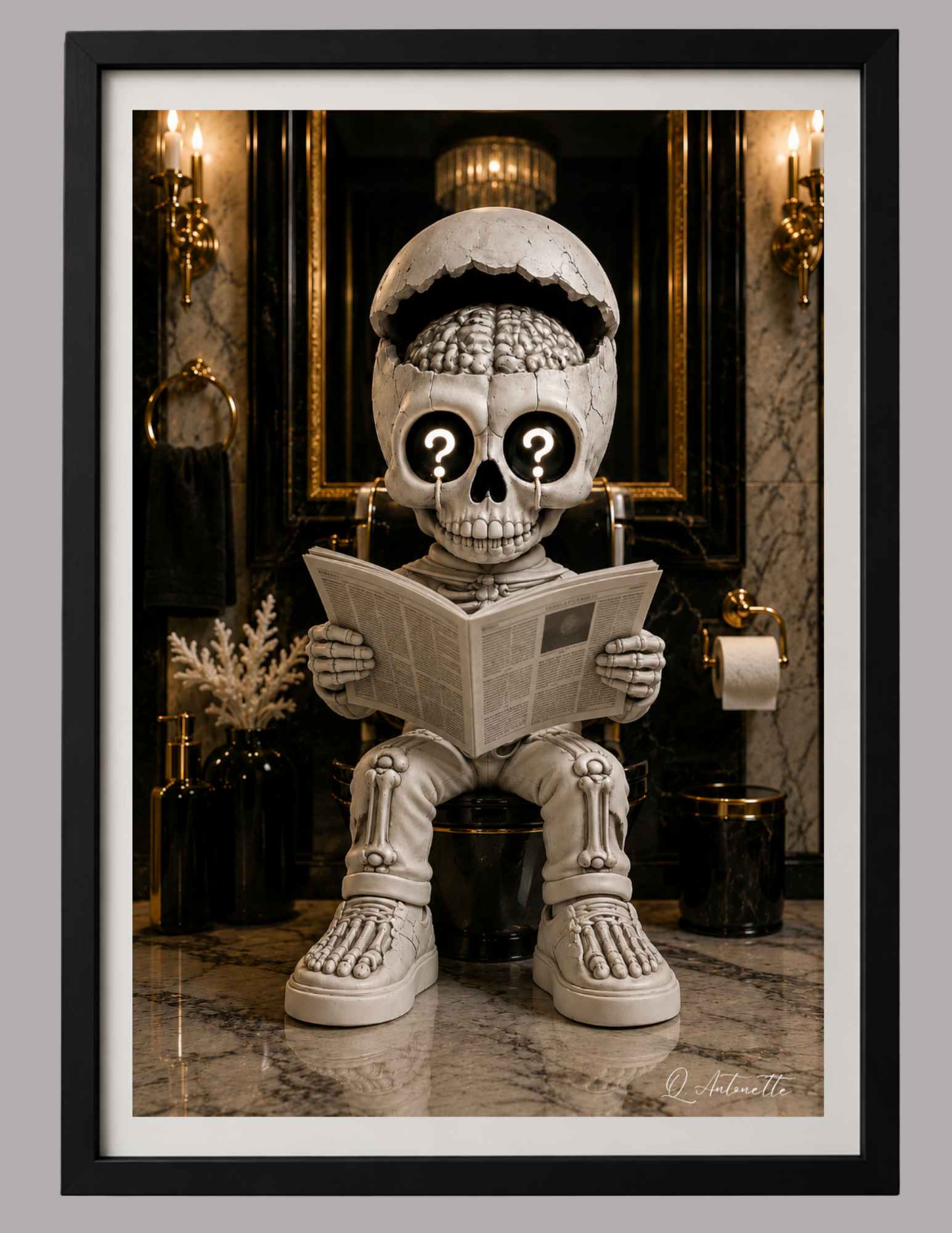3pc Restroom Occupied Skully